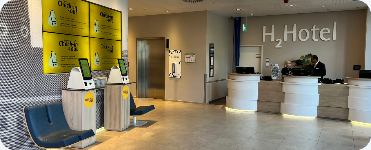 Self service hotel check-in kiosk