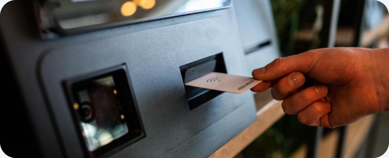 hotel room kiosk key pick-up