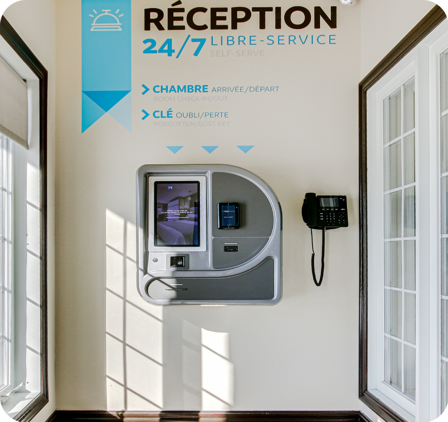outdoor hotel kiosk