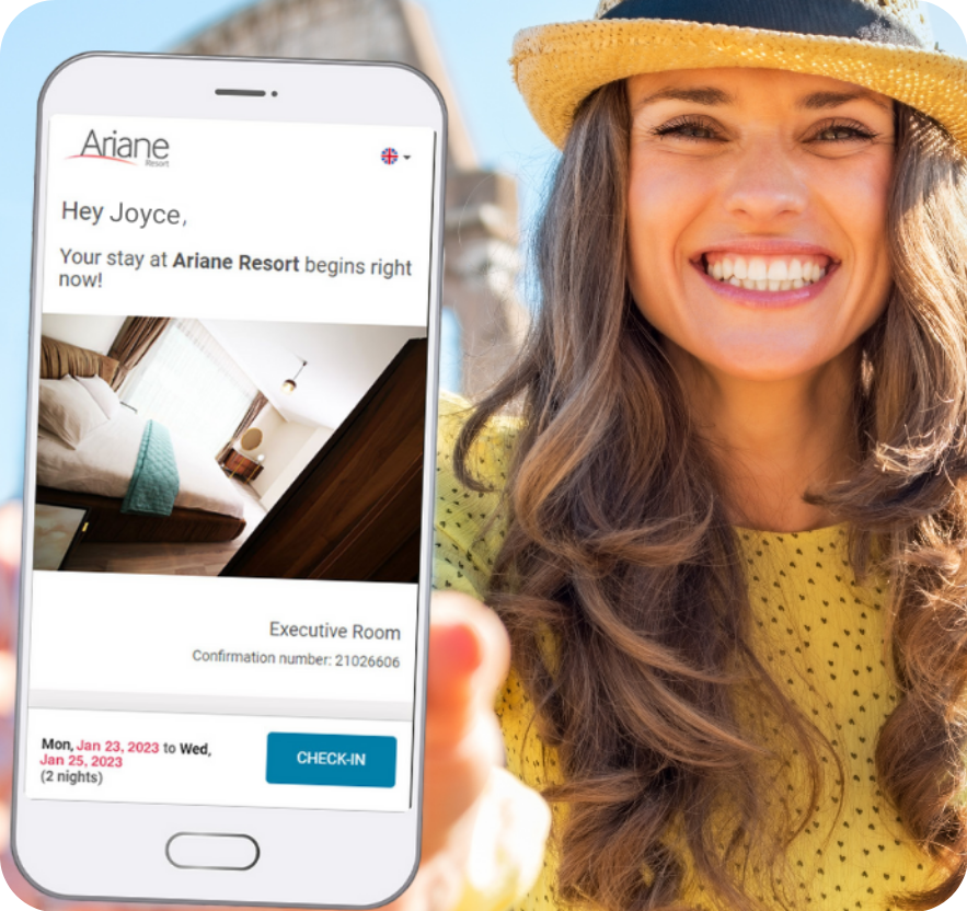 mobile check-in before hotel arrival